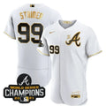 Spencer Strider #99 Atlanta Braves City Connect Limited Jersey - White Gold