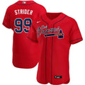 Spencer Strider #99 Atlanta Braves Los Bravos Limited Jersey - Red