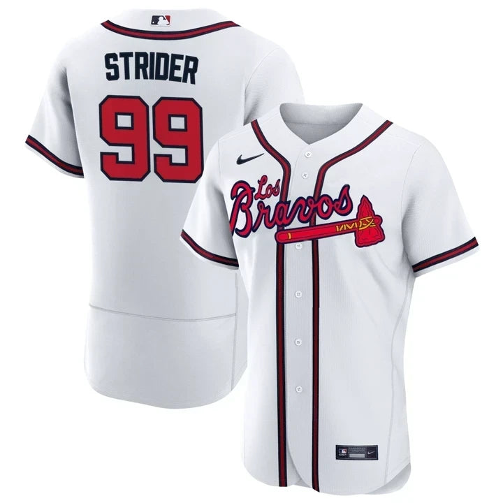 Spencer Strider #99 Atlanta Braves Los Bravos Limited Jersey - White
