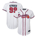 Spencer Strider #99 Atlanta Braves Nike Youth Home Limited Player Jersey - White