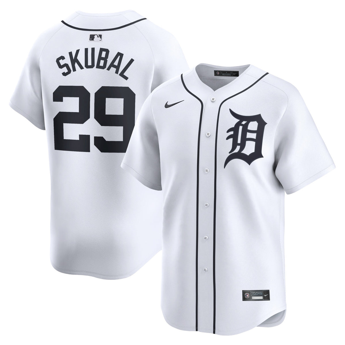 Tarik Skubal #29 Detroit Tigers Nike Home Limited Player Jersey - White