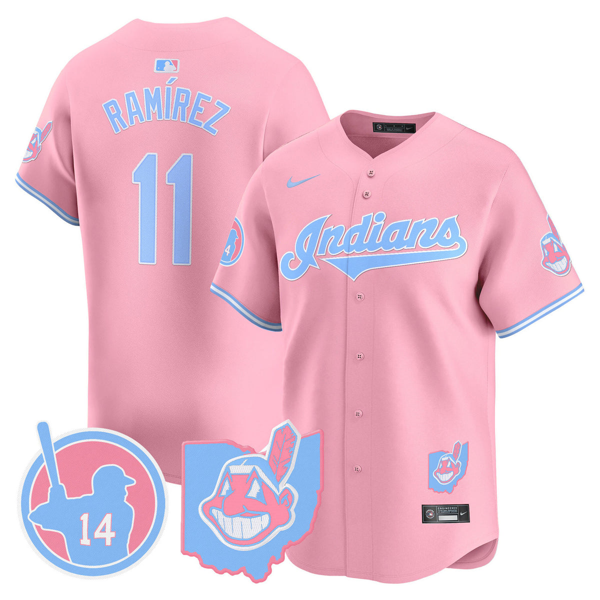Larry Doby #14 Cleveland Indians Unisex Vapor Premier Limited Jersey - Bubblegum Pink
