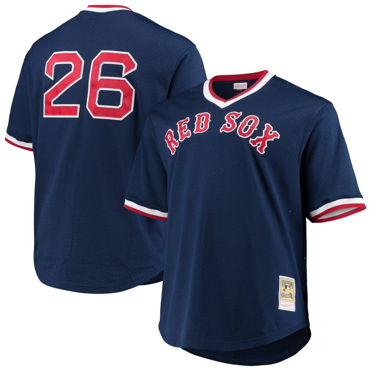 Wade Boggs #26 Boston Red Sox Mitchell Ness Tall Big Cooperstown Mesh Limited Batting Practice Jersey - Navy