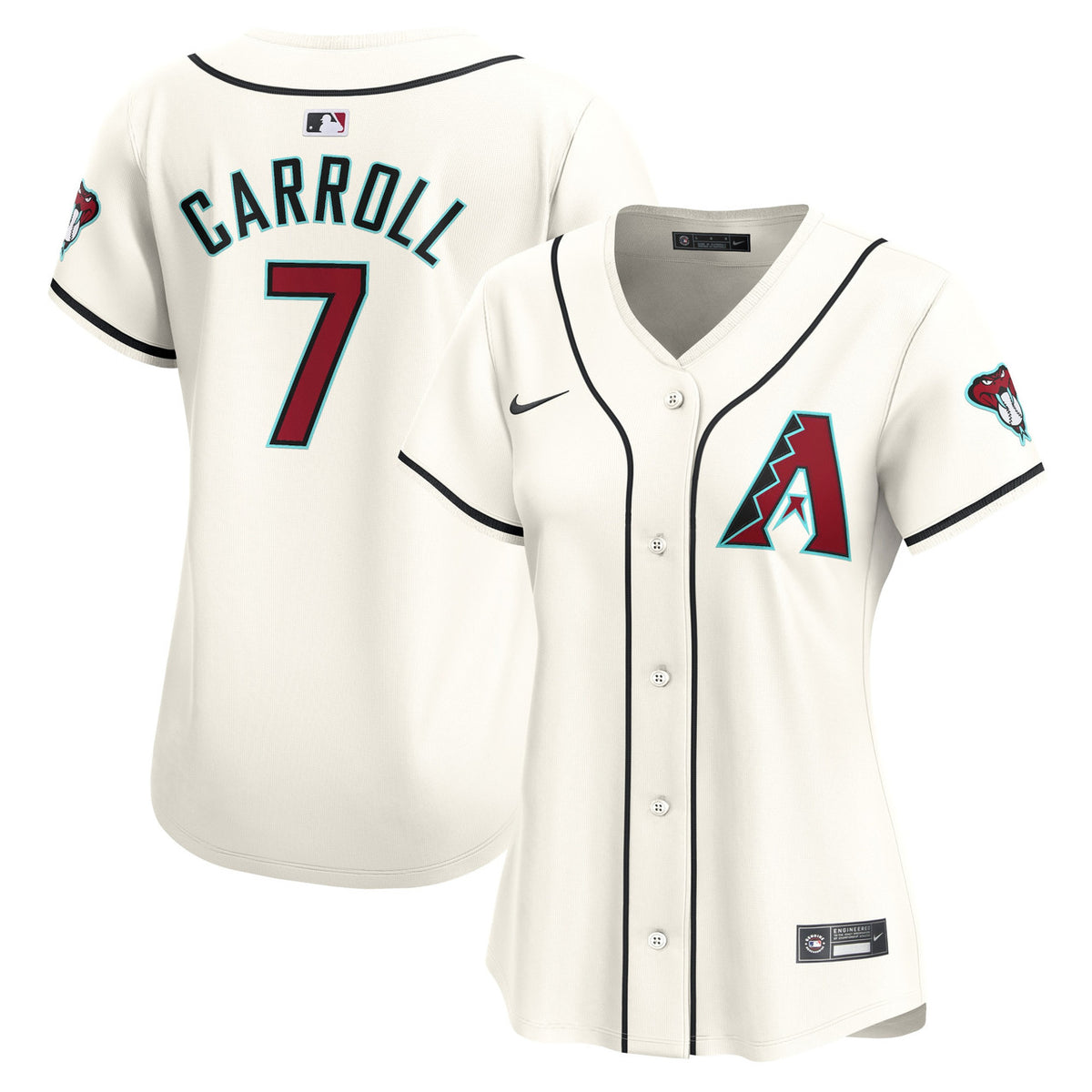 Corbin Carroll #7 Arizona Diamondbacks Nike Women'S Home Limited Player Jersey - White