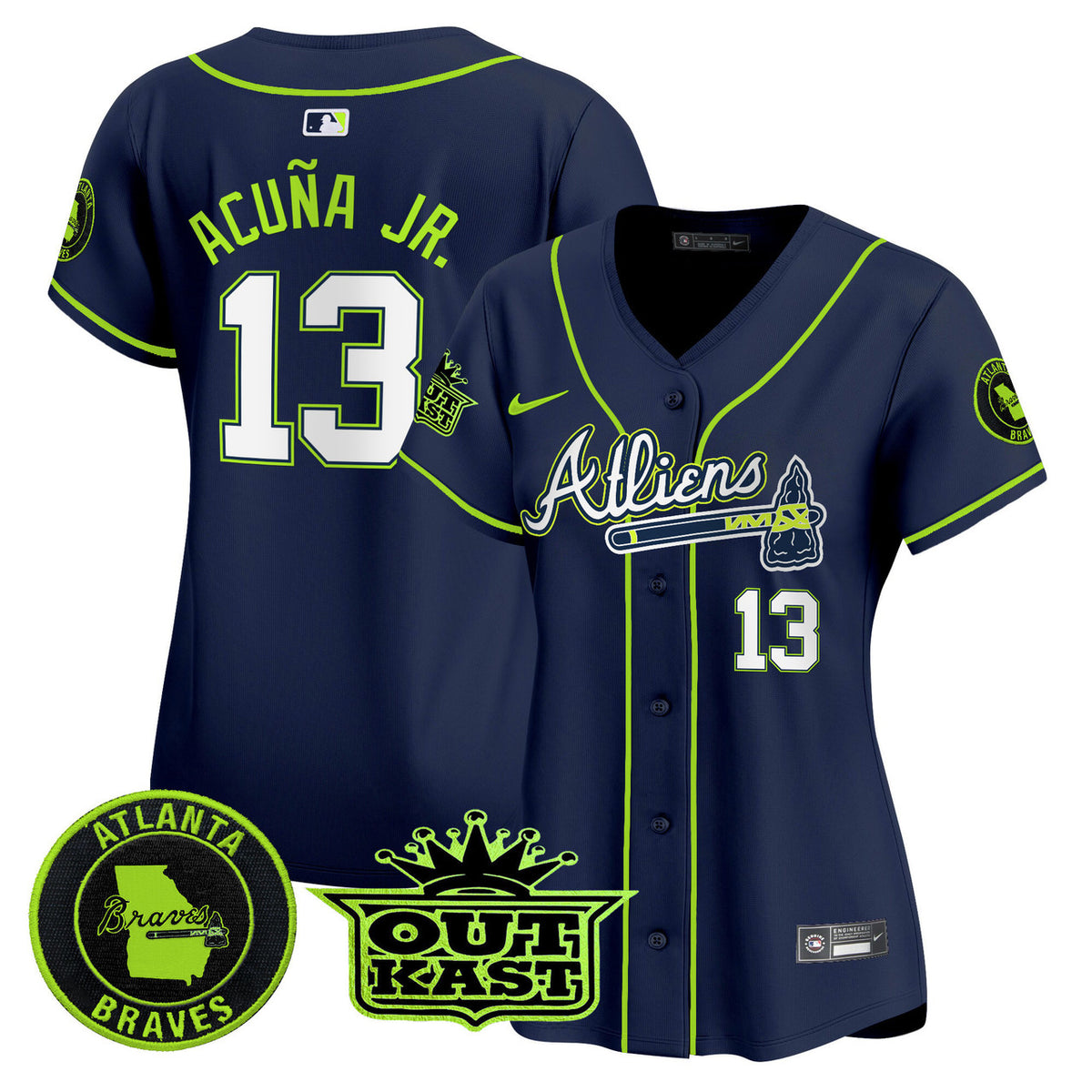 Atlanta Braves Women'S Atliens Vapor Premier Limited Jersey