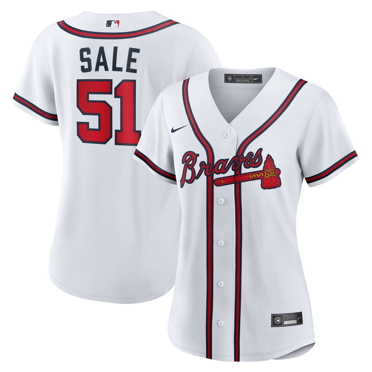 Chris Sale Atlanta Braves Nike Women'S Home Limited Jersey - White