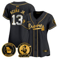 Hank Aaron #44 Atlanta Braves Women'S 715Th Home Run Patch Vapor Premier Limited Jersey