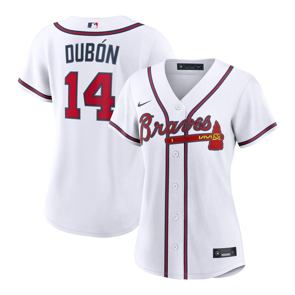 Atlanta Braves Nike Women'S Mauricio Dub��3N Home Limited Jersey - White