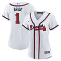 Atlanta Braves #1 Nike Women'S Bride Home Limited Jersey - White