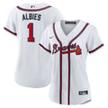 Ozzie Albies #1 Atlanta Braves Nike Women'S Home Limited Jersey - White