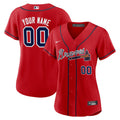 Atlanta Braves Women'S Limited Custom Jersey - Red