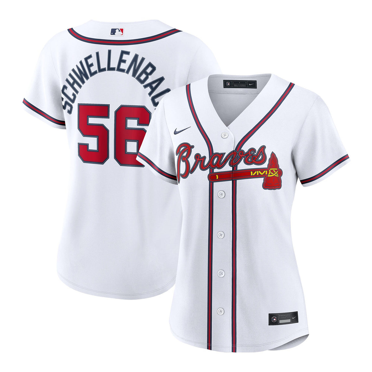 Spencer Schwellenbach Atlanta Braves Nike Women'S Home Limited Jersey - White