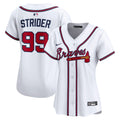 Spencer Strider #99 Atlanta Braves Nike Women'S Home Limited Player Jersey - White