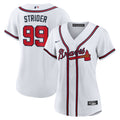 Spencer Strider #99 Atlanta Braves Nike Women'S Home Limited Jersey - White
