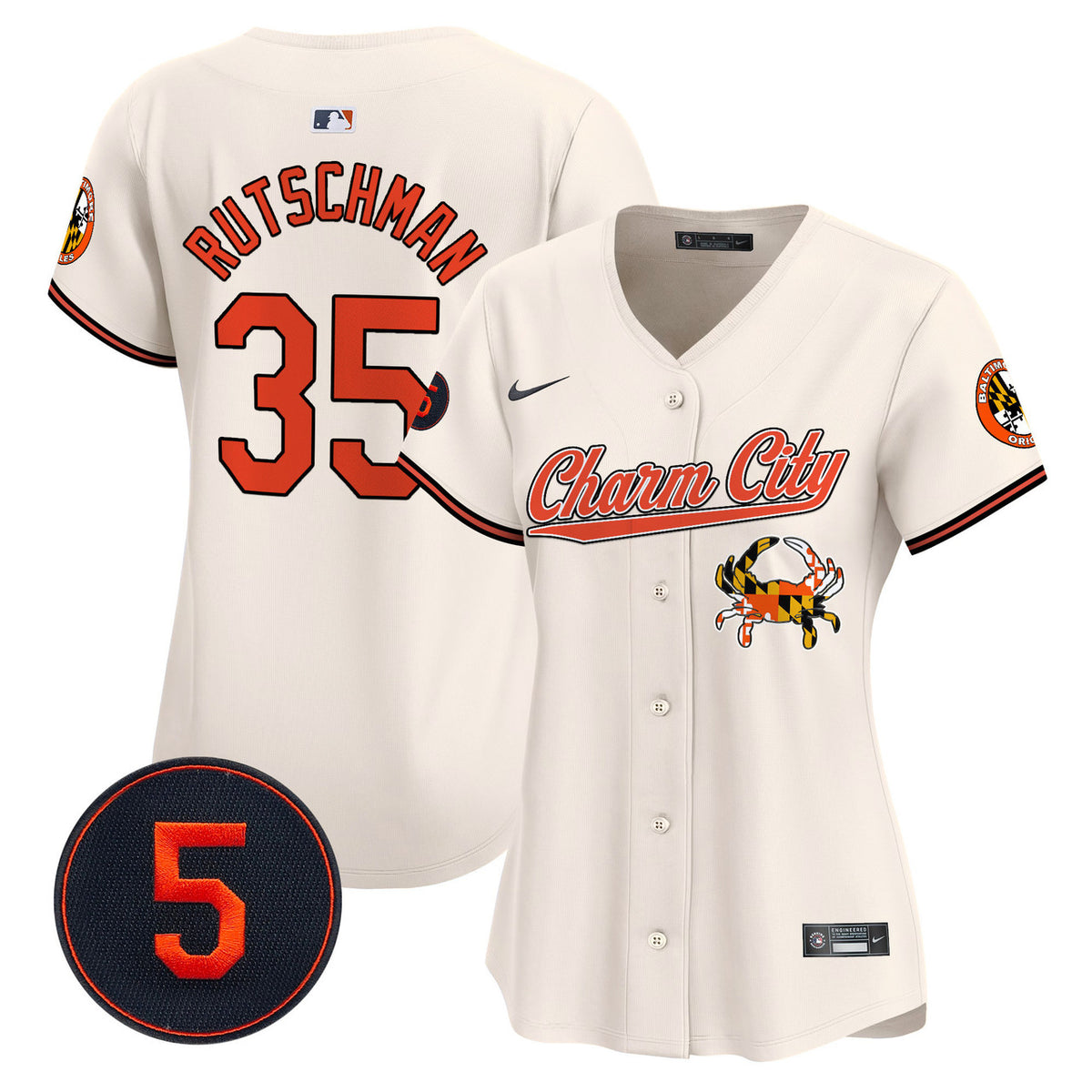 Robinson Patch Baltimore Orioles Women'S Vapor Premier V8 Limited Jersey