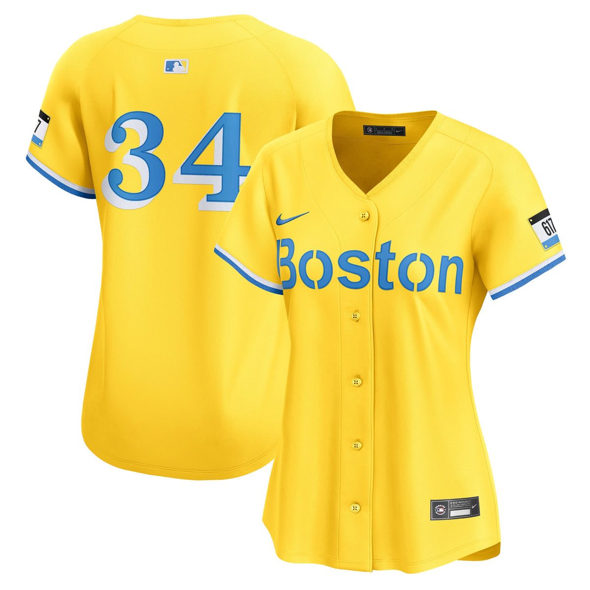 David Ortiz #34 Boston Red Sox Nike Women'S City Connect Limited Jersey - Gold