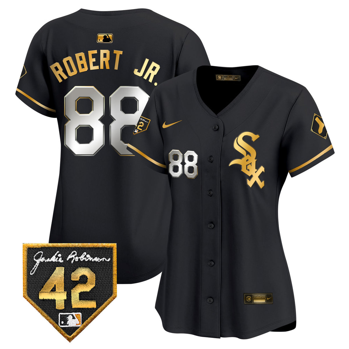 Jackie Robinson #42 Chicago White Sox Women'S 2024 Patch Vapor Premier Limited Jersey