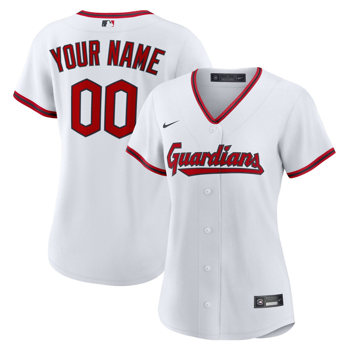 Cleveland Guardians #2 Nike Women'S Home Custom Limited .0 Jersey - White