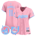 Larry Doby #14 Cleveland Indians Women'S Vapor Premier Limited Jersey - Bubblegum Pink