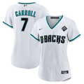Corbin Carroll #7 Arizona Diamondbacks Women'S 2023 World Series Patch Limited Jersey - White