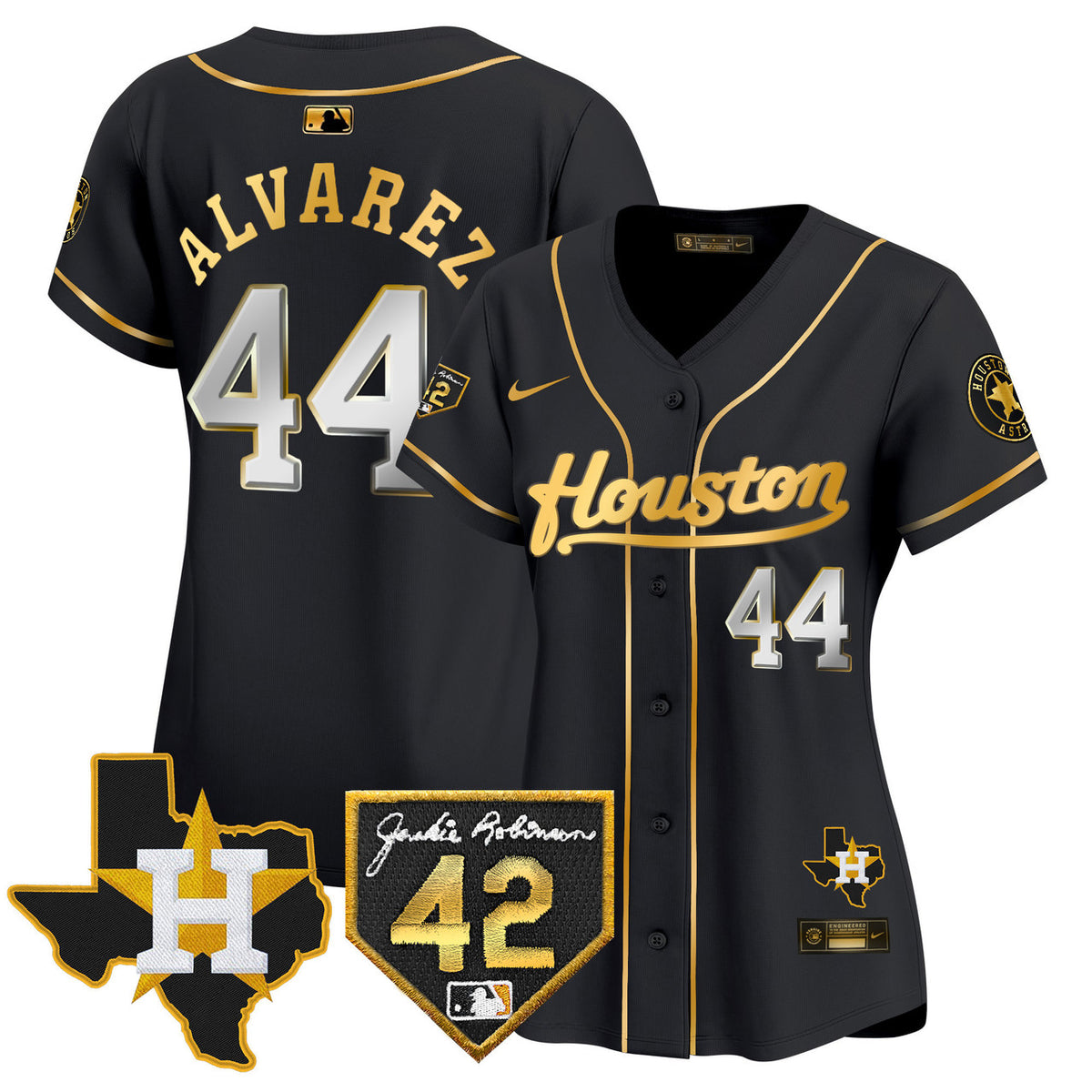 Jackie Robinson #42 Houston Astros Women'S 2024 Patch Vapor Premier Limited Jersey
