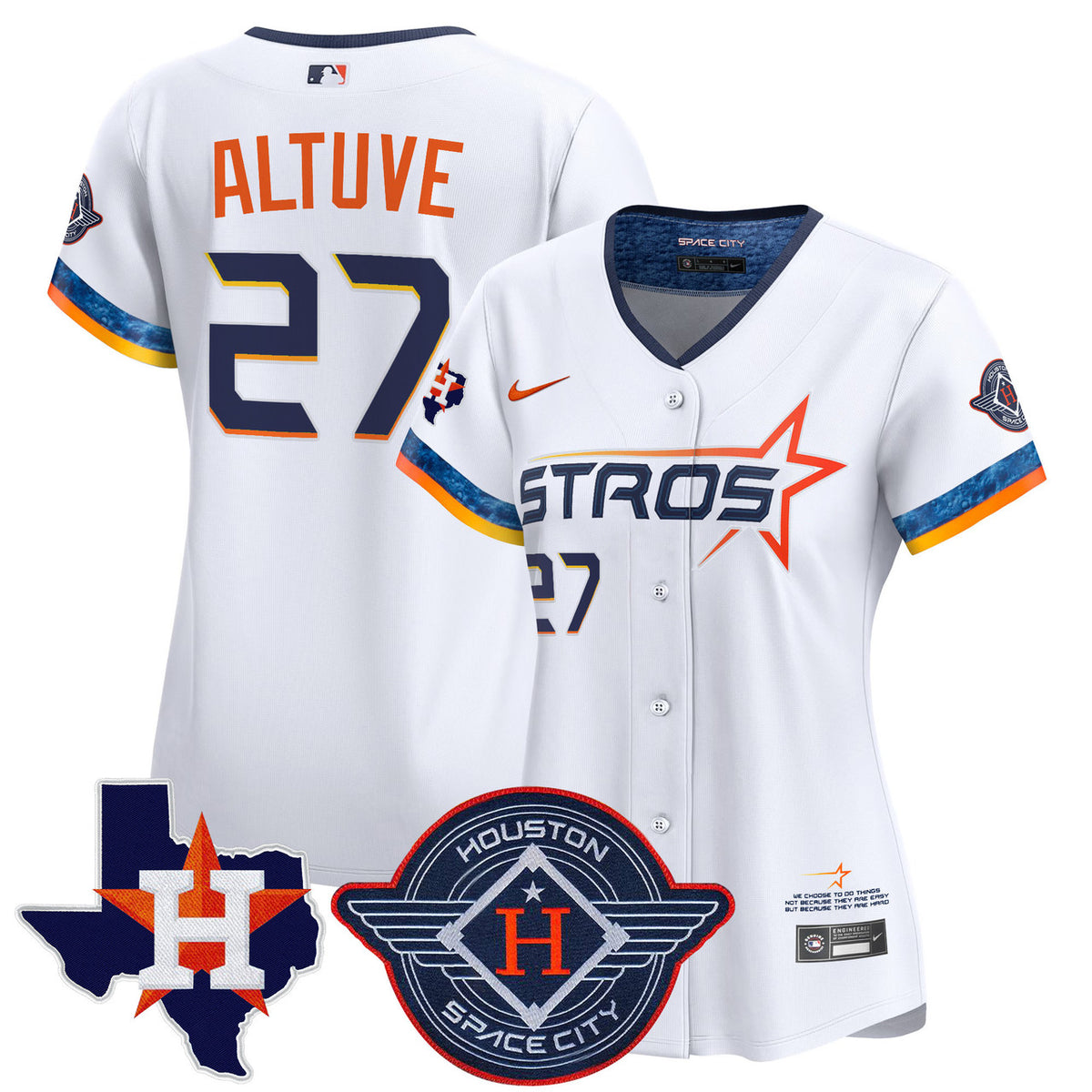 Houston Astros Women'S 2025 City Connect Texas Patch Vapor Premier Limited Jersey