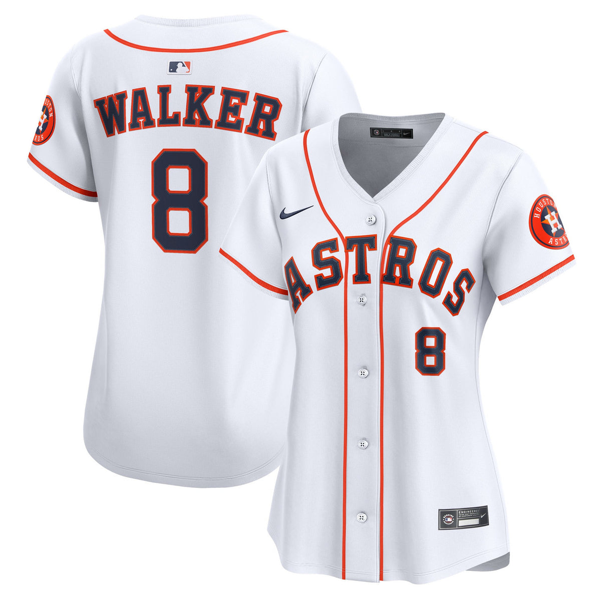 Christian Walker #8 Houston Astros Nike Women'S Home Limited Player Jersey - White