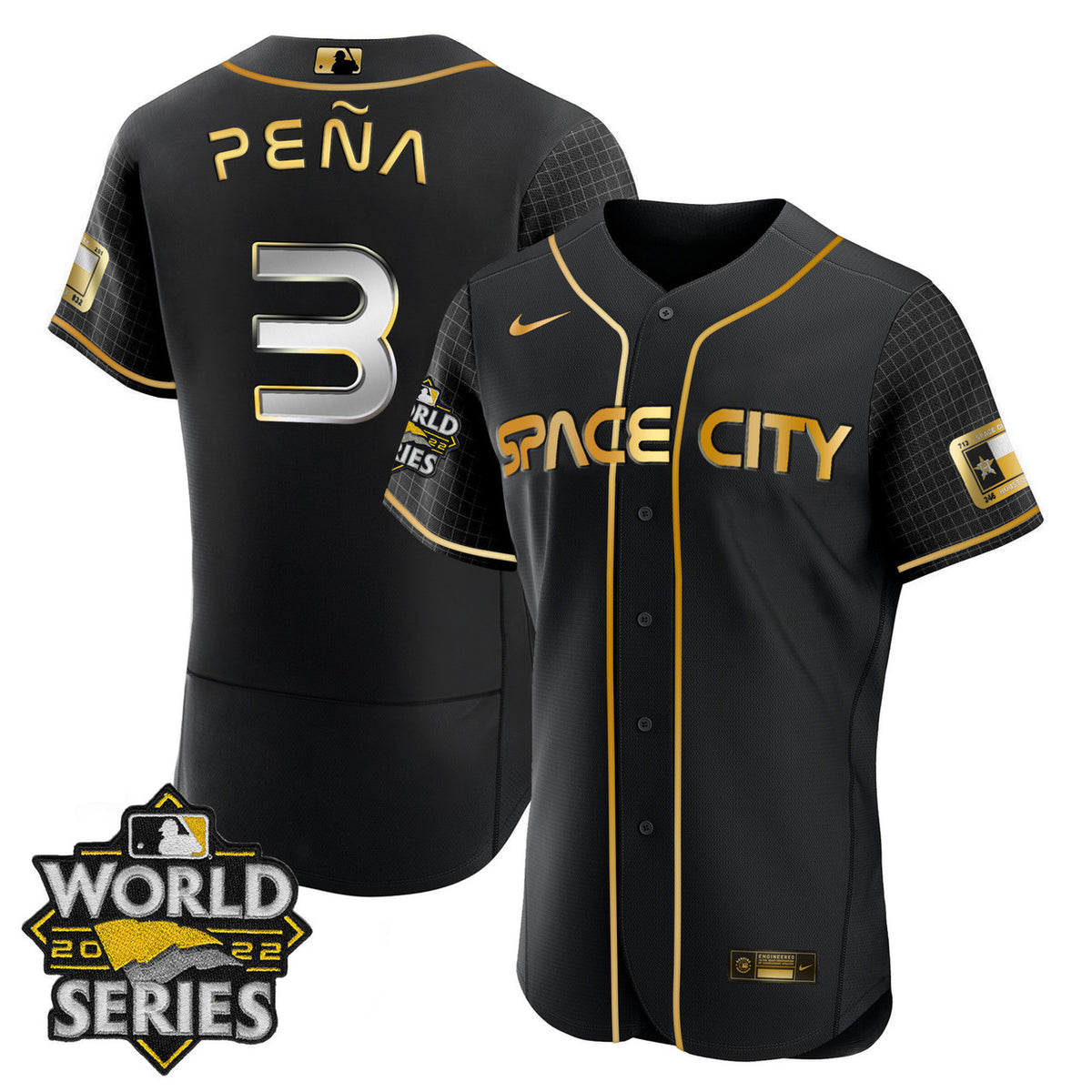 Houston Astros Women'S 2022 Space City World Series Limited Jersey - Gold