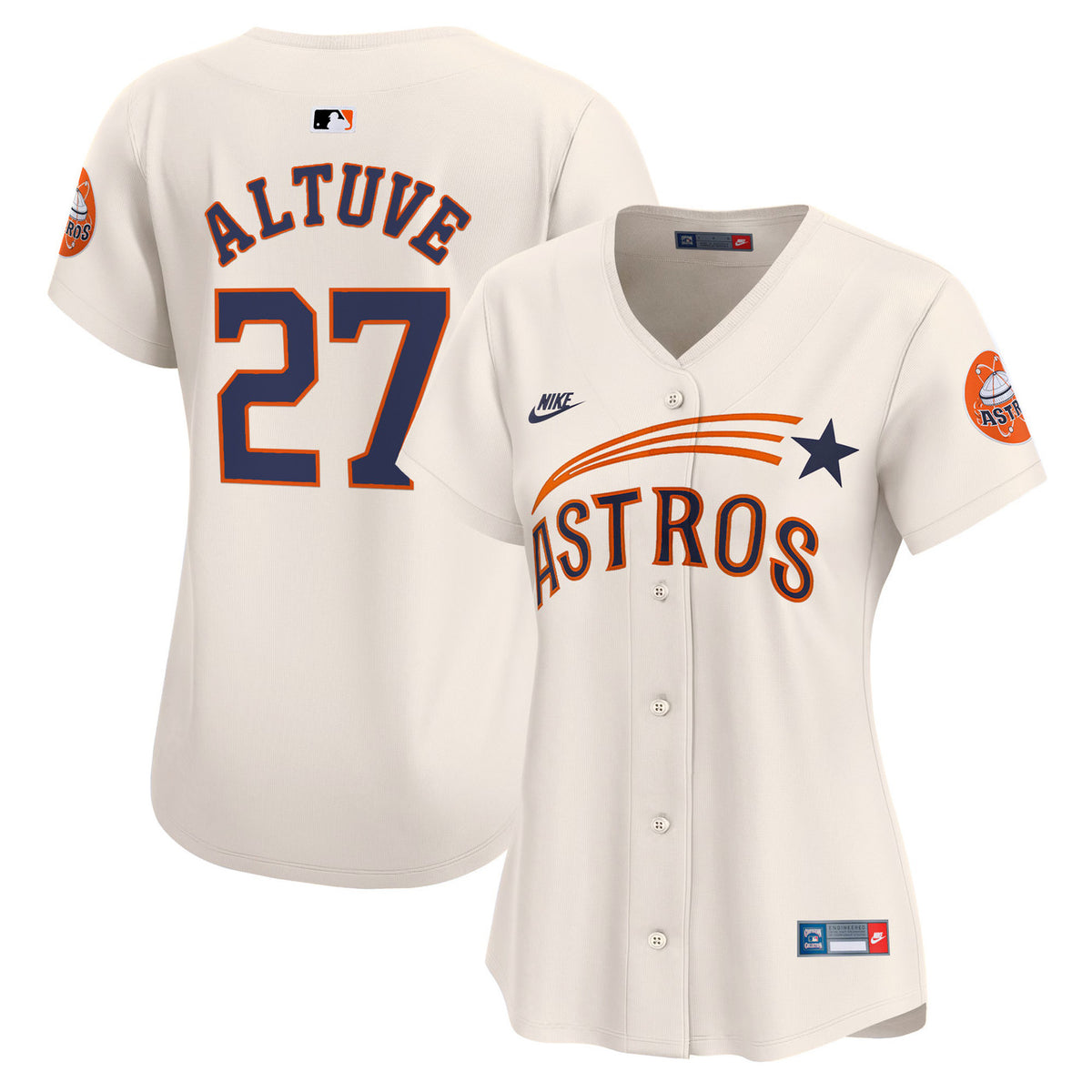 Houston Astros Women'S Throwback Cooperstown Vapor Premier Limited Jersey