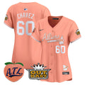 Jesse Chavez #60 Atlanta Braves Womens Peach Limited Jersey