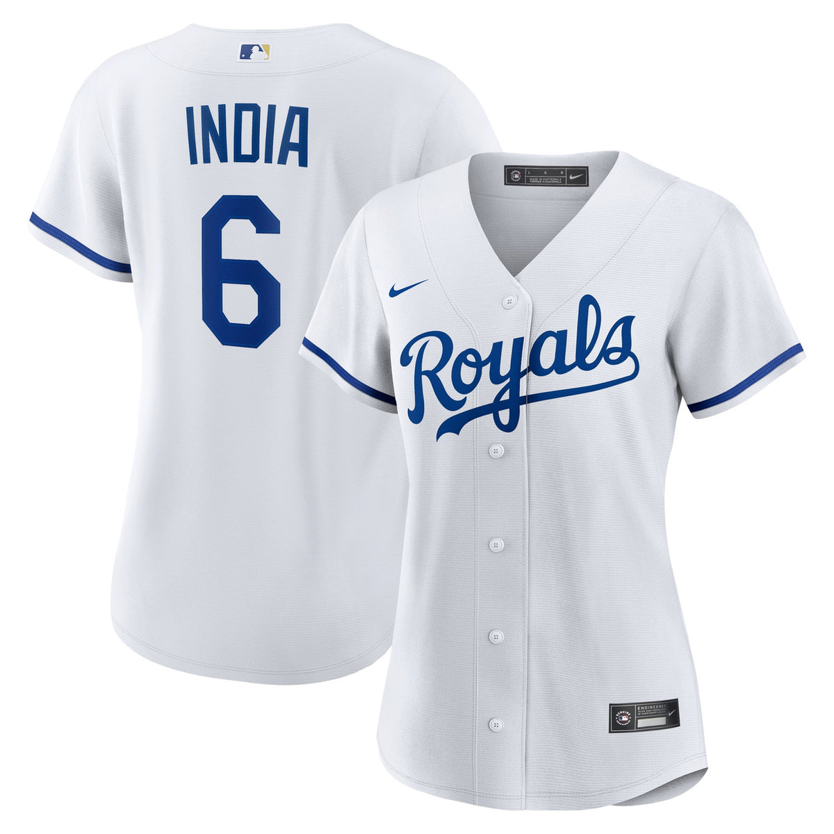 Jonathan India #6 Kansas City Royals Nike Women'S Home Limited Jersey - White