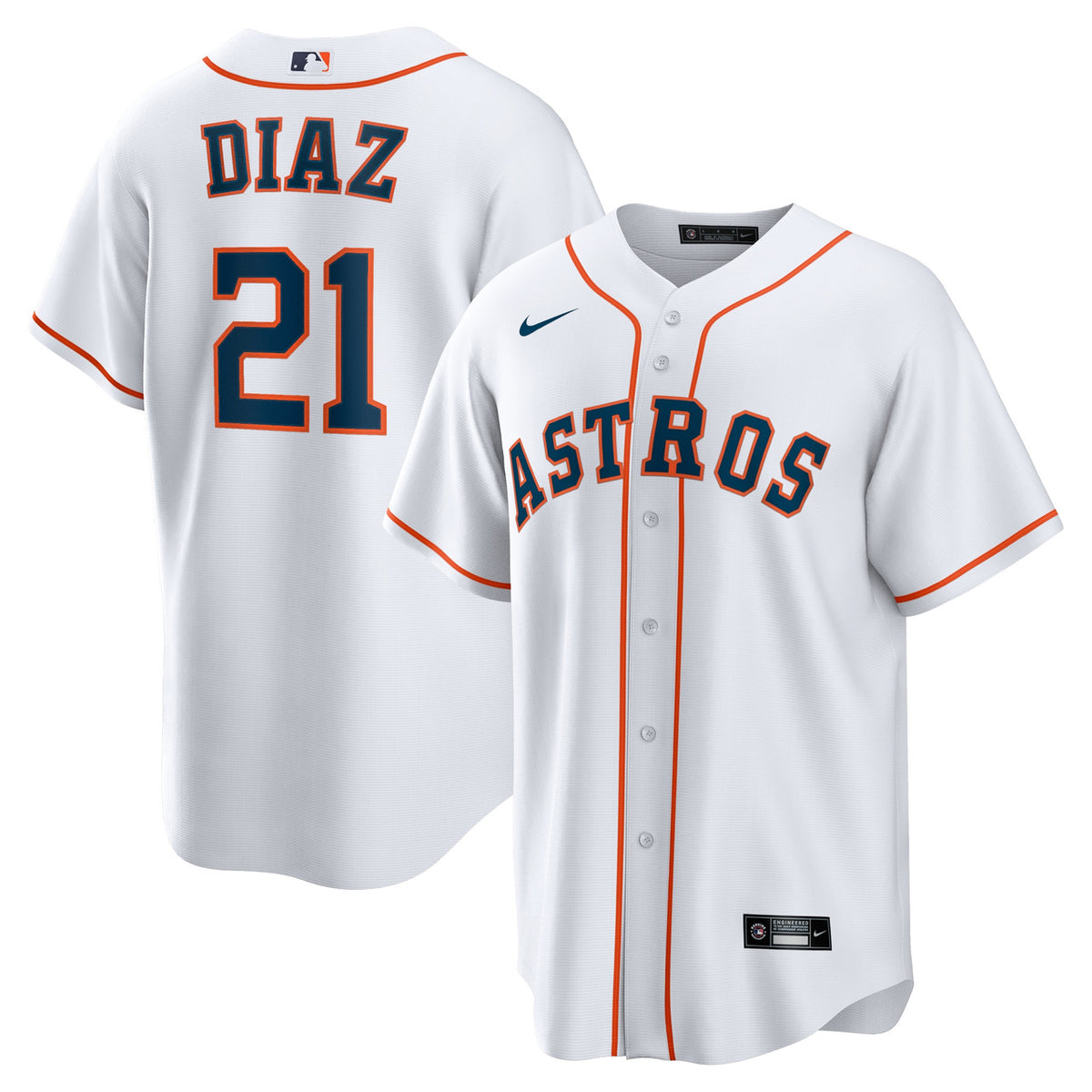 Yainer Diaz #21 Houston Astros Nike Home Limited Jersey - White