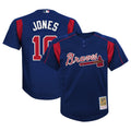 Chipper Jones #10 Atlanta Braves Mitchell & Ness Youth Cooperstown Mesh Limited Batting Practice Jersey - Navy