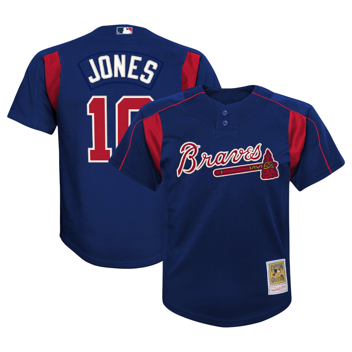 Chipper Jones #10 Atlanta Braves Mitchell & Ness Youth Cooperstown Mesh Limited Batting Practice Jersey - Navy