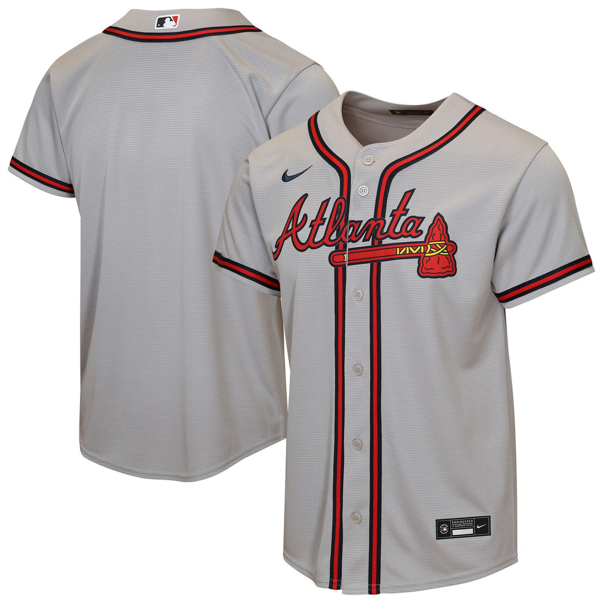 Atlanta Braves Nike Youth Road Limited Jersey - Gray