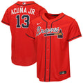 Atlanta Braves #2 Nike Youth Ronald Acu����A Jr. Alternate Limited Jersey - Red