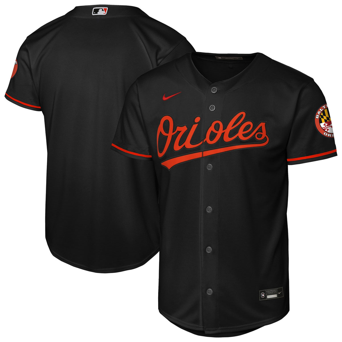 Black Alternate Baltimore Orioles Nike Youth Stadium Limited Jersey