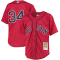 David Ortiz #34 Boston Red Sox Mitchell & Ness Youth Cooperstown Limited Batting Practice Jersey - Red