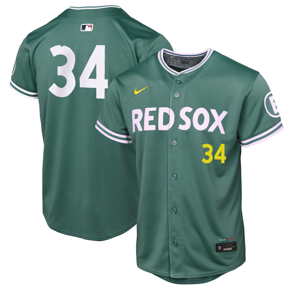 David Ortiz #34 Boston Red Sox Nike Youth 2025 City Connect Limited Retired Player Jersey - Green