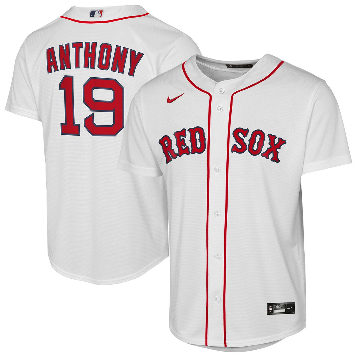 Roman Anthony #19 Boston Red Sox Nike Youth Home Baseline Limited Jersey - White