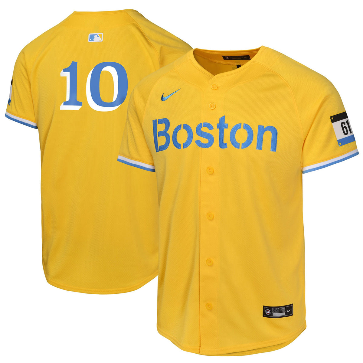 Trevor Story #10 Boston Red Sox Nike Youth City Connect Limited Player Jersey - Gold