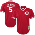 Johnny Bench #5 Cincinnati Reds Mitchell & Ness Youth Cooperstown Mesh Limited Batting Practice Jersey - Red