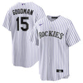 Hunter Goodman Colorado Rockies Nike Youth Home Limited Jersey - White