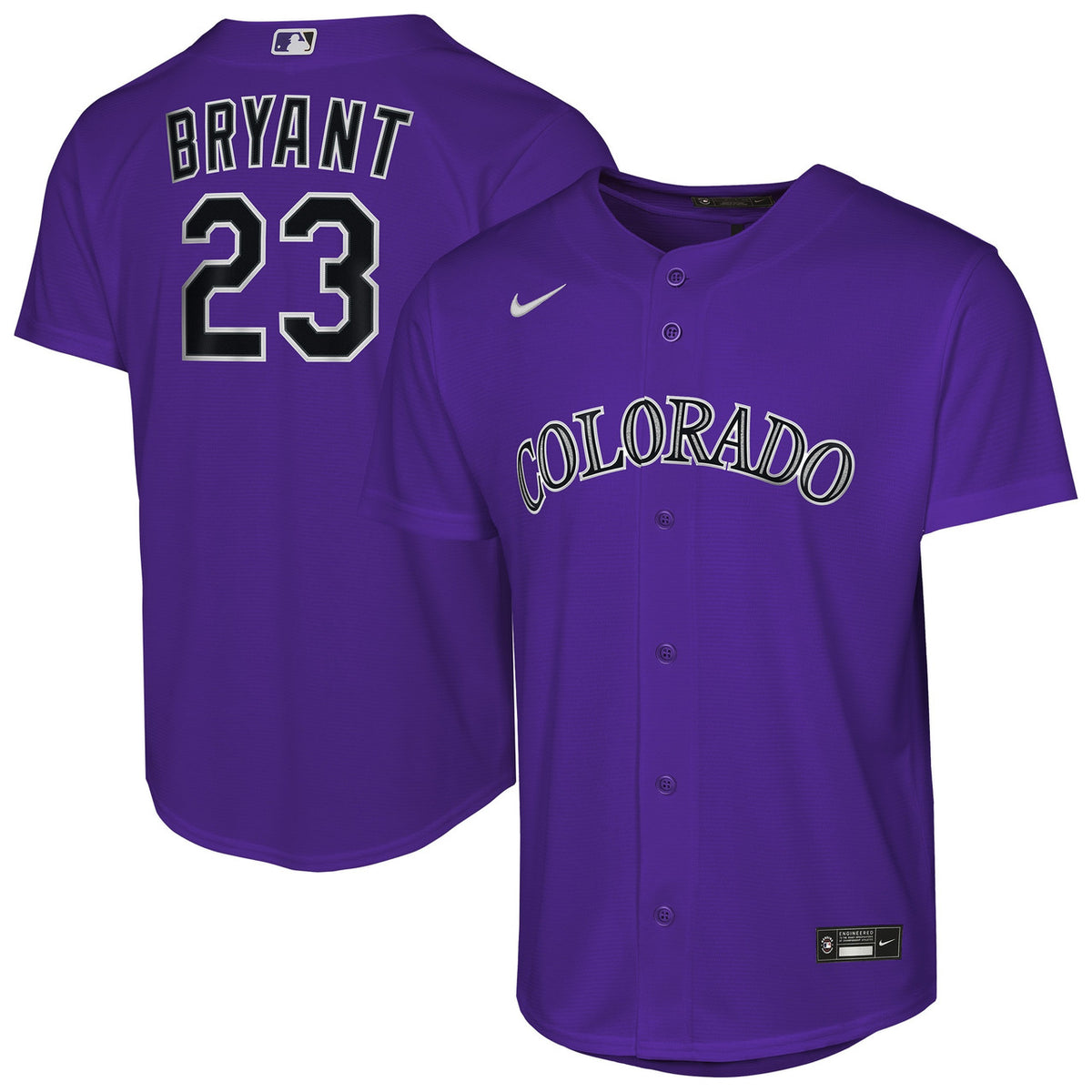 Kris Bryant #23 Colorado Rockies Nike Youth Alternate Limited Jersey - Purple