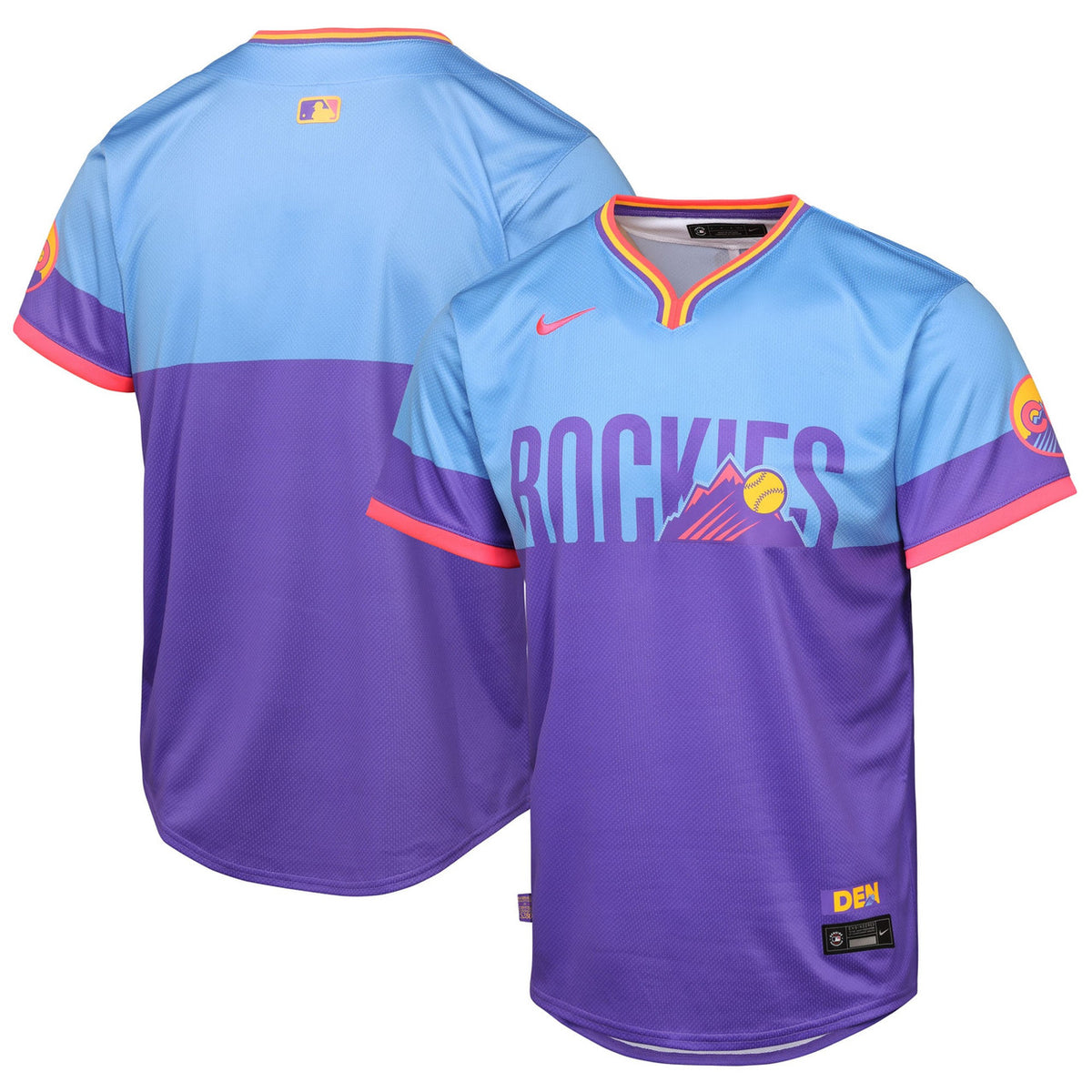 Light Blue Colorado Rockies Nike Youth 2025 City Connect Limited Jersey - Purple