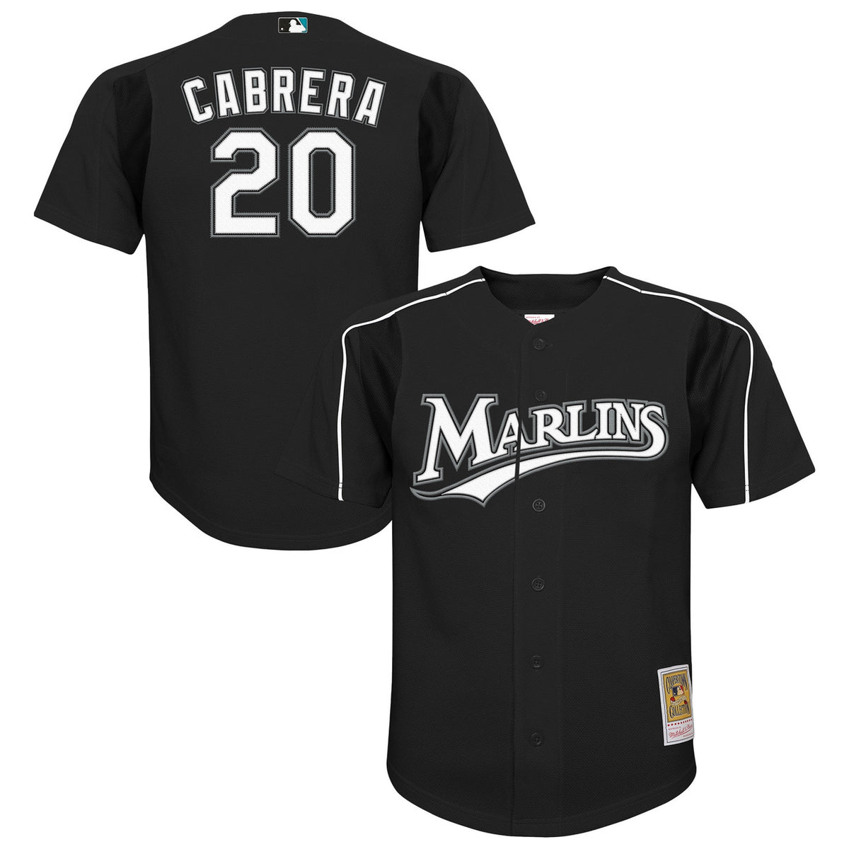 Miguel Cabrera #24 Florida Marlins Mitchell & Ness Youth Mesh Batting Practice Limited Jersey - Black