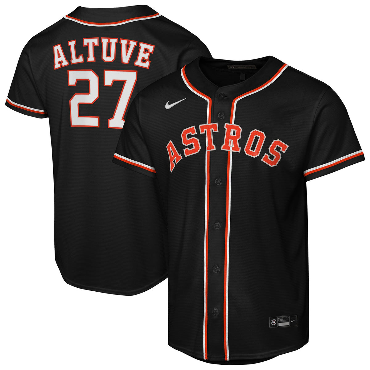 Jose Altuve #27 Houston Astros Nike Youth Fashion Limited Player Jersey - Black