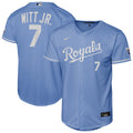Bobby Witt Jr. #7 Kansas City Royals Nike Youth Alternate Stadium Limited Jersey - Light Blue