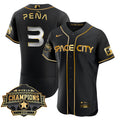 Houston Astros Youth 2022 'S Space City World Series Champions Patch Limited Jersey