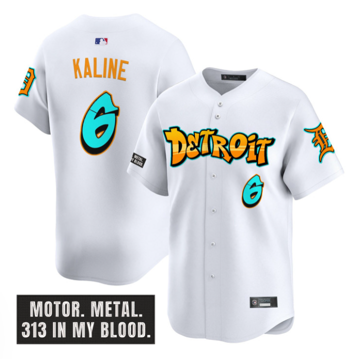 Al Kaline #6 Detroit Tigers Graffiti Motor City Edition Limited Jersey - White